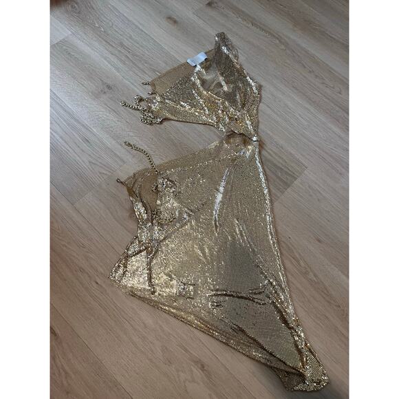 Bronx and Banco Xenia One Shoulder Dress in Gold XS - Picture 3 of 11